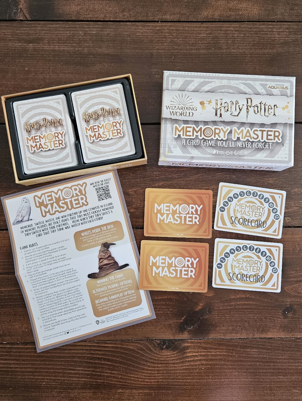 Aquarius Wizarding World Harry Potter Memory Master Card Board Game Complete - Picture 2 of 7